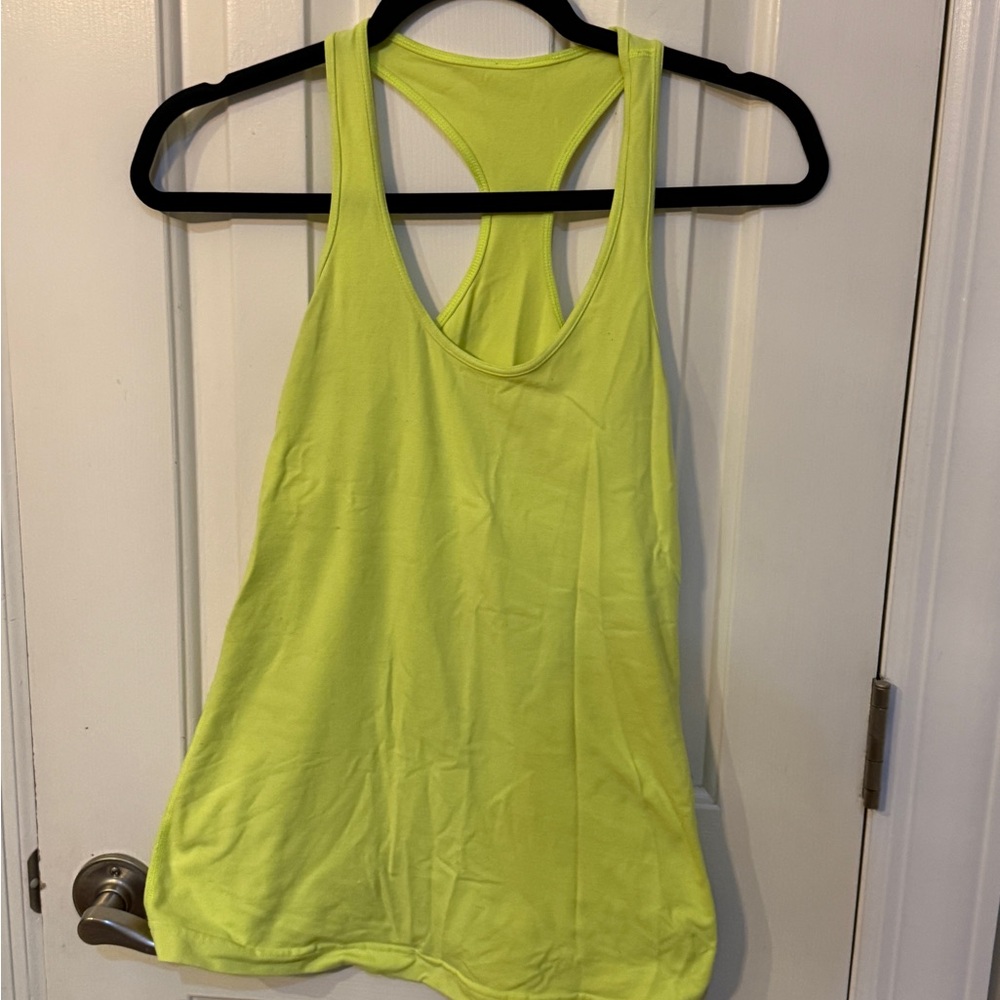 Lululemon Athletica Neon Yellow Tank Top